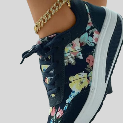 Lisa - Trendy Floral Print Athletic Sneakers for Women