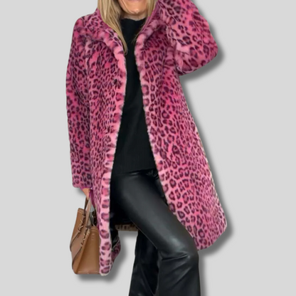 Chic Leopard Print Coat for Women - Embrace Your Wild Side!