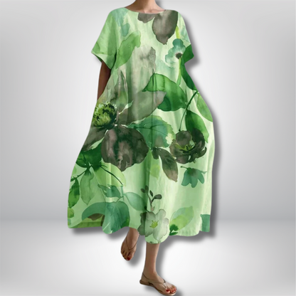 Francisca - Effortlessly Chic Women's Dress with Beautiful Botanical Floral Print