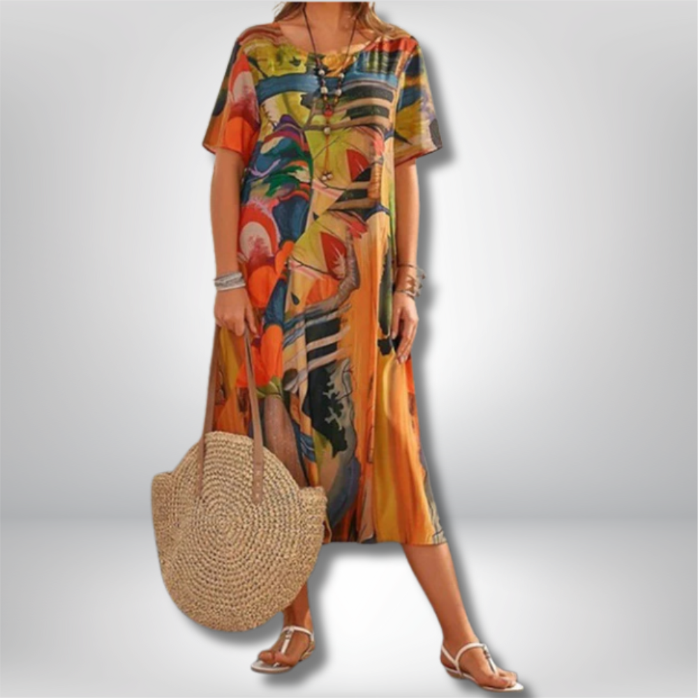 Madison - Chic and Luxurious Long Summer Dress for Effortless Style
