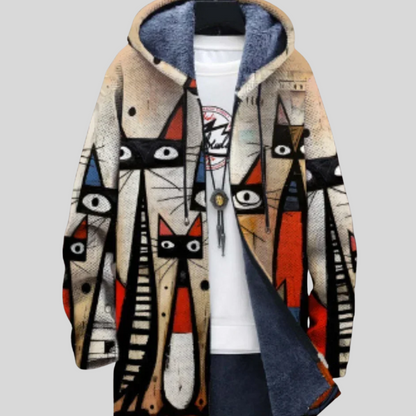 Elevate Your Style with Nyah's Artistic Print Women's Jacket