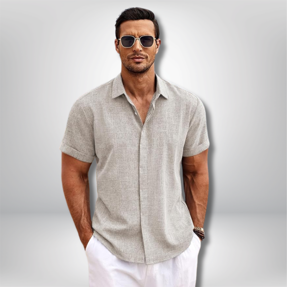 Hayden - Stylish Short-Sleeved Linen Shirt for Effortless Summer Chic