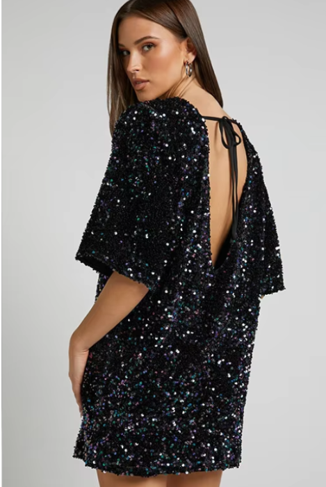 Wilda - Glamorous Sequined Mini Dress for Women