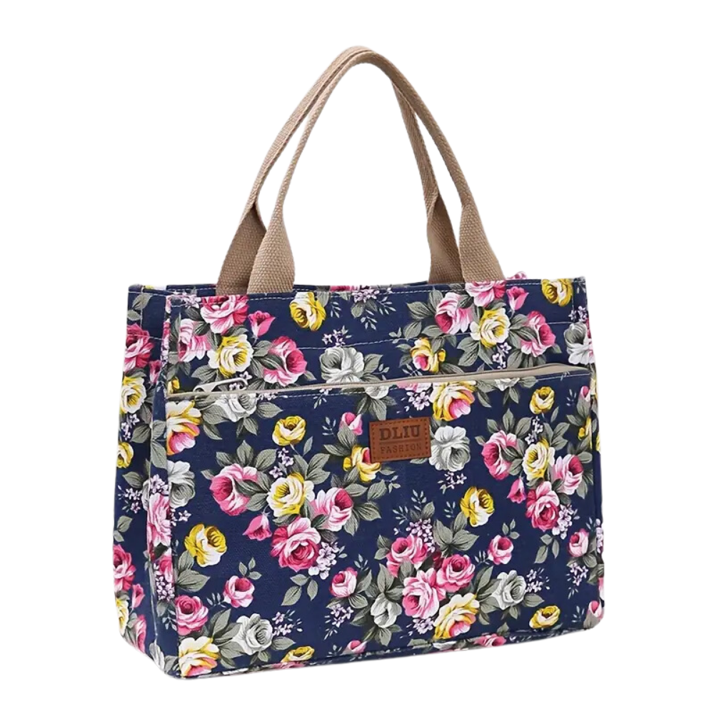 Chic Floral Print Tote Handbag for Effortless Elegance