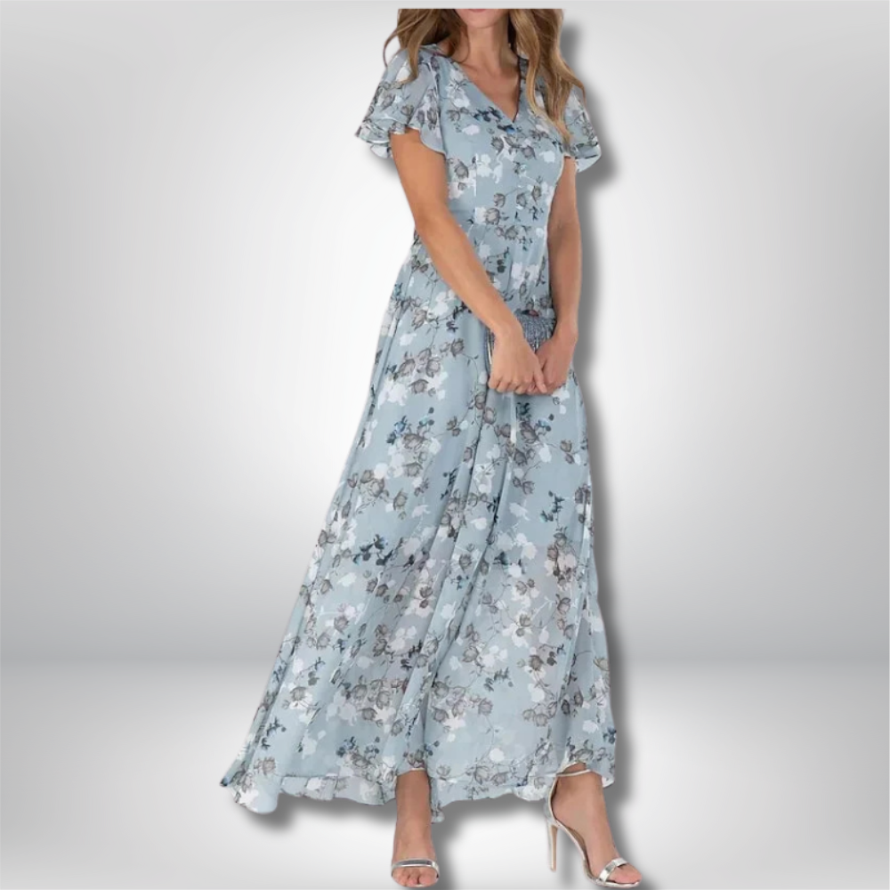 Poppy - Stunningly Vibrant Long Dress for Effortless Elegance