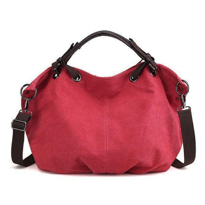 Chic Retro Canvas Large Handbag: Versatile Crossbody Style