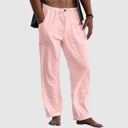Men's Relaxed Fit Linen Beach Trousers by Adam - Perfect for Summer Adventures!