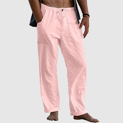 Men's Relaxed Fit Linen Beach Trousers by Adam - Perfect for Summer Adventures!