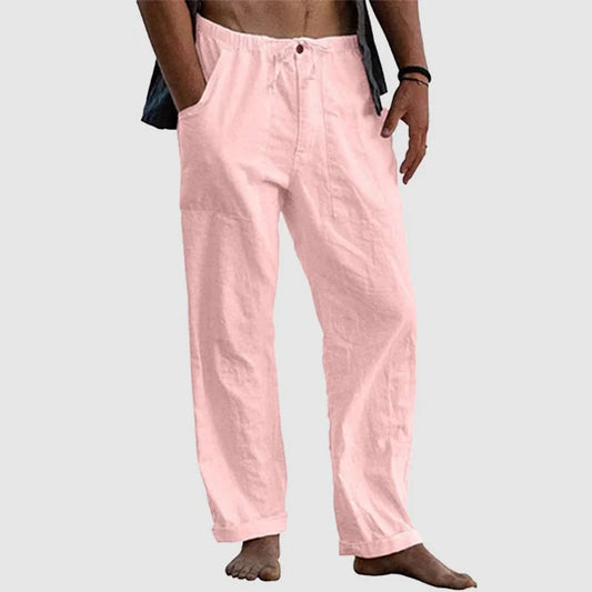 Men's Relaxed Fit Linen Beach Trousers by Adam - Perfect for Summer Adventures!