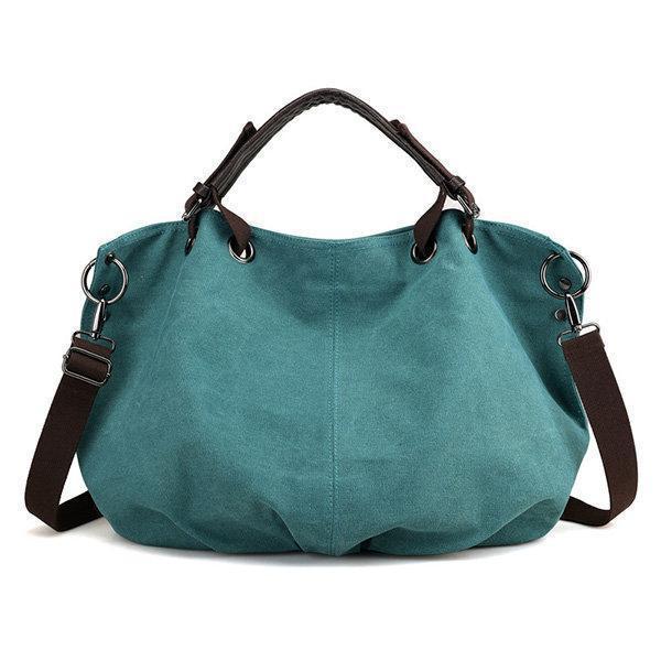 Chic Retro Canvas Large Handbag: Versatile Crossbody Style