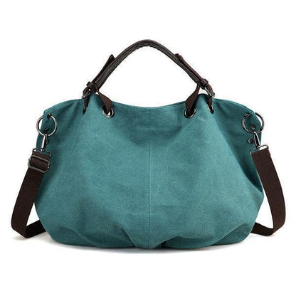 Chic Retro Canvas Large Handbag: Versatile Crossbody Style