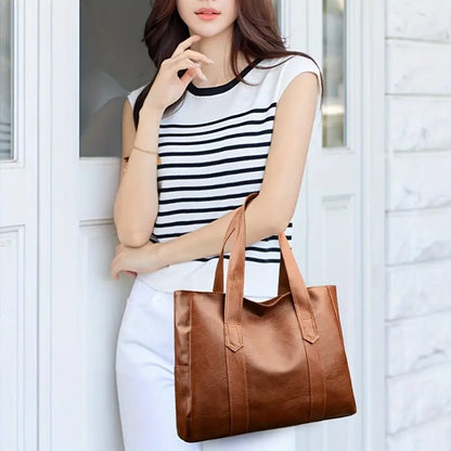Spacious Leather Tote Bag for Everyday Essentials