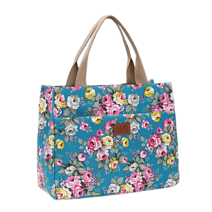 Chic Floral Print Tote Handbag for Effortless Elegance