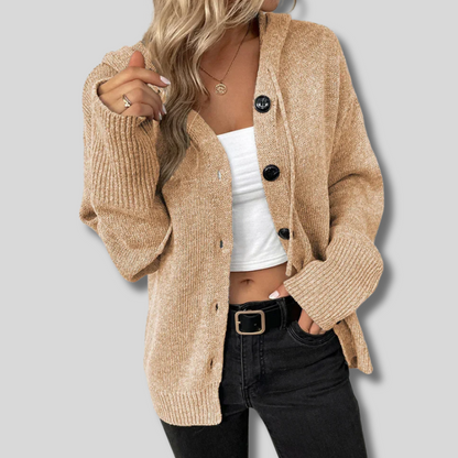 Elara - Stylish Women's Hooded Cardigan for Ultimate Comfort