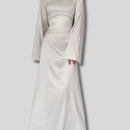 Willow - Exquisite Long Satin Dress for Women | Graceful Design & Luxurious Comfort