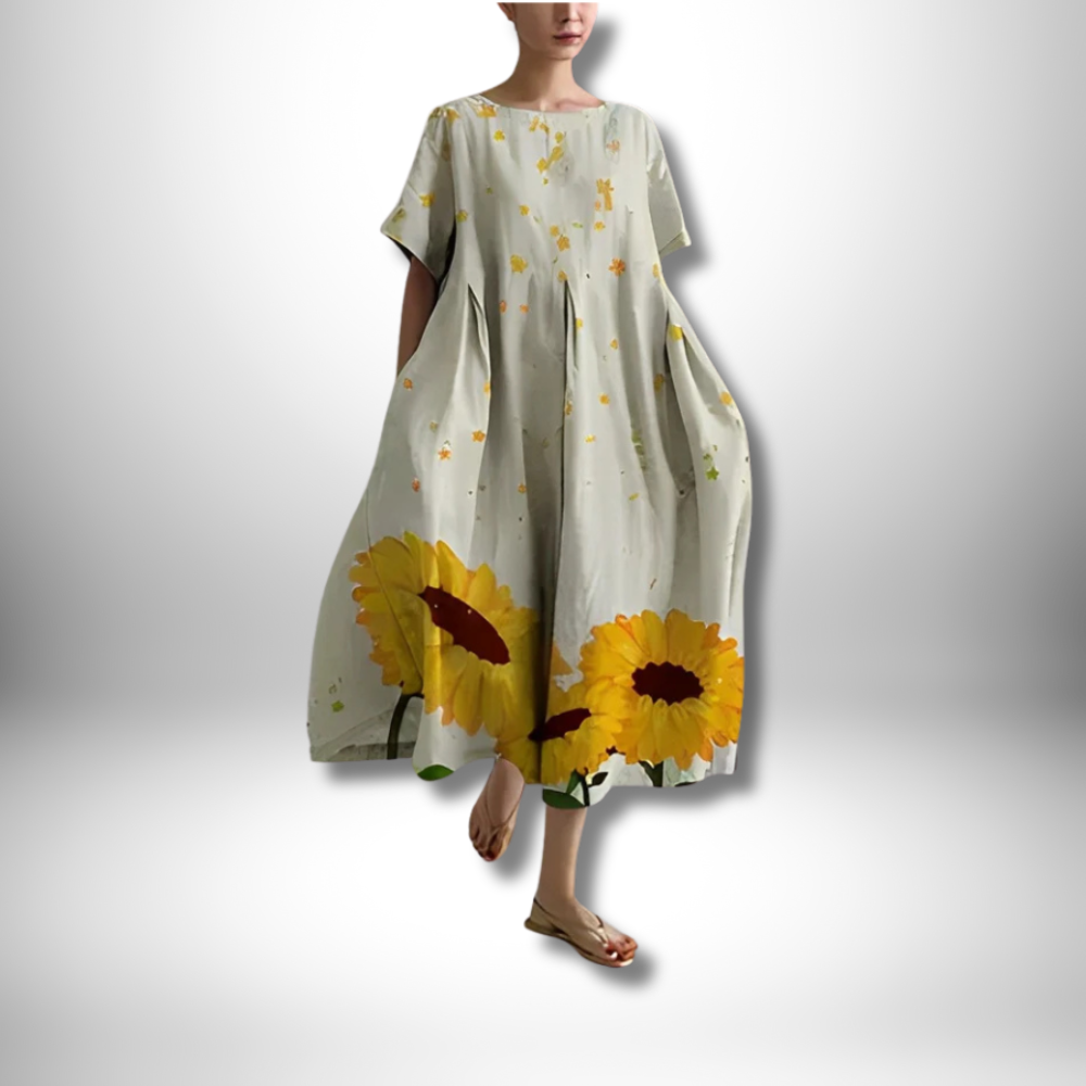 Chic Violet Floral Dress for Ultimate Comfort