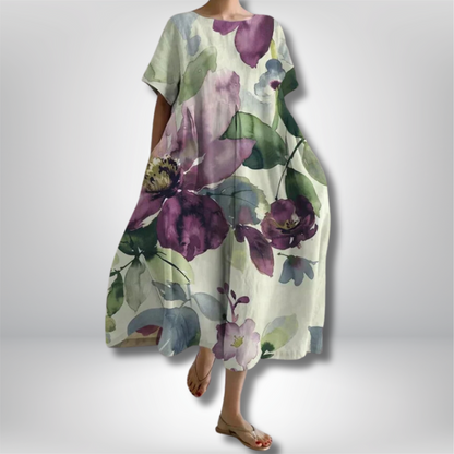 Francisca - Effortlessly Chic Women's Dress with Beautiful Botanical Floral Print