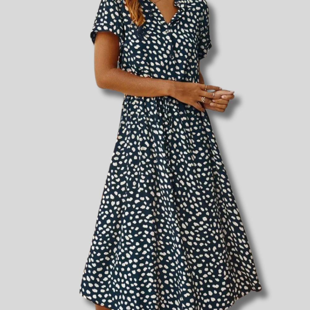 Emily - Effortlessly Chic Bohemian Midi Dress for Summer