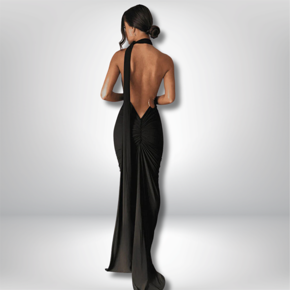 Kamaria - Exquisite Open Back Dress for a Dazzling Look