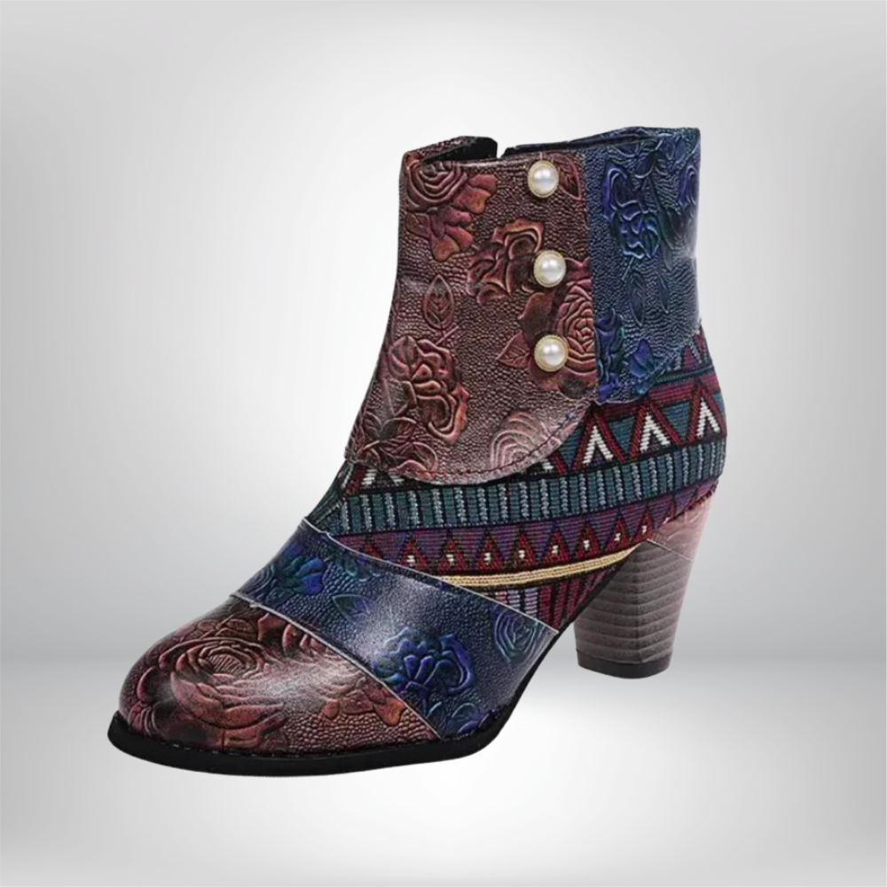 Charlee - Stunningly Painted Ankle Boots