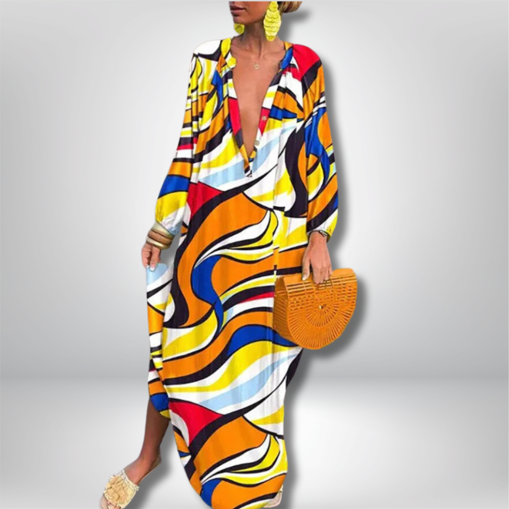 Fenna - Chic Bohemian Dress with Effortless Elegance