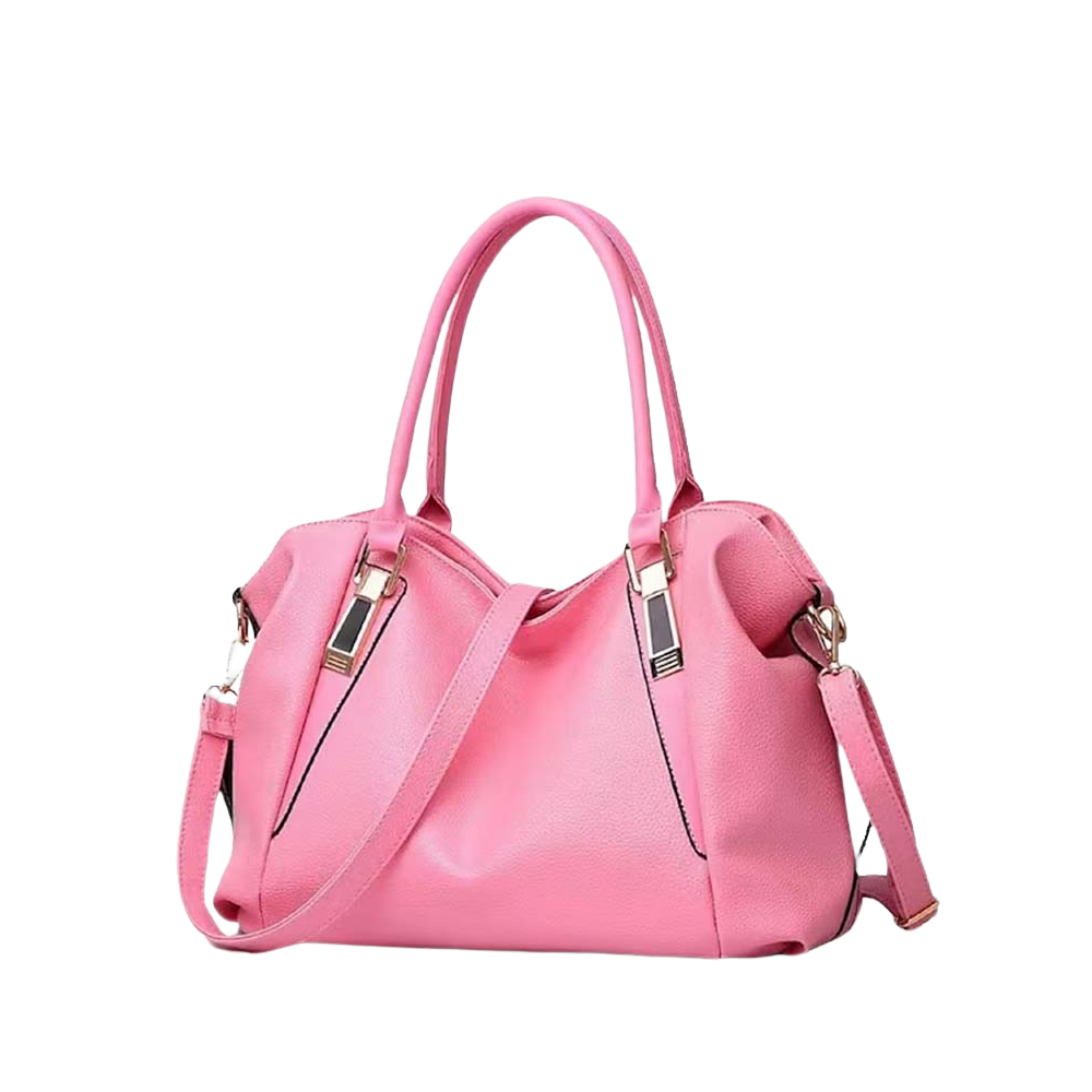 Chic Leather Tote with Dual Handles and Versatile Shoulder Strap