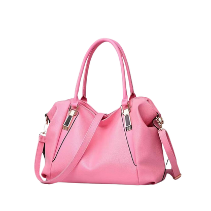 Chic Leather Tote with Dual Handles and Versatile Shoulder Strap