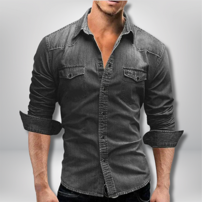 Vintage-Inspired Leo Denim Shirt