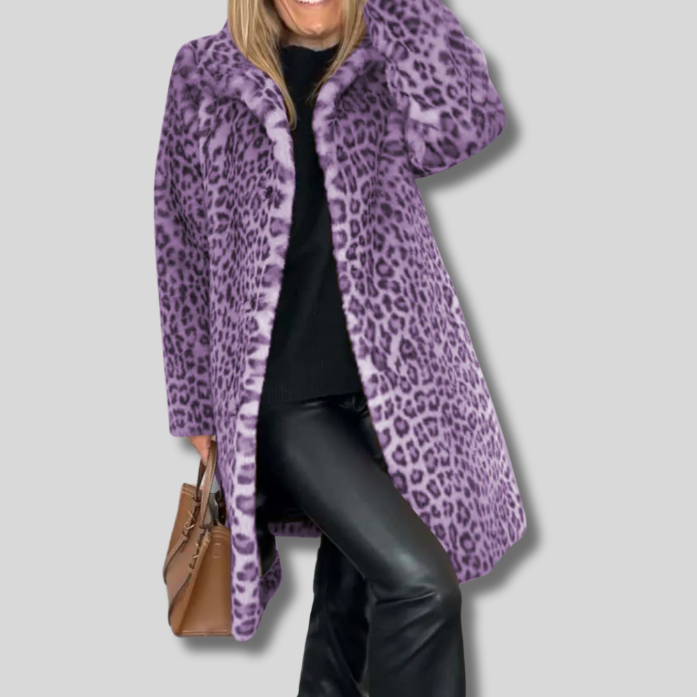 Chic Leopard Print Coat for Women - Embrace Your Wild Side!