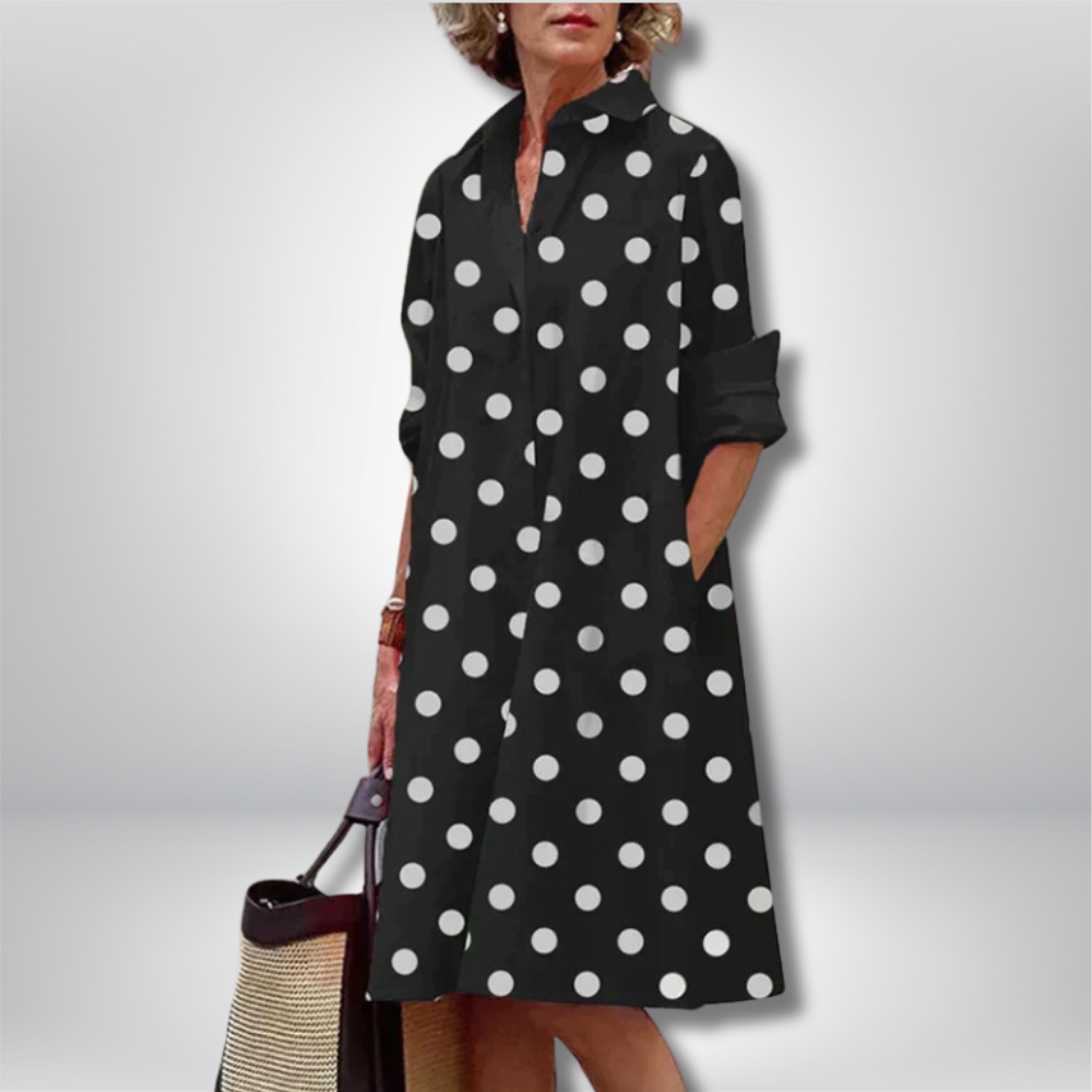 Anouk - Exquisite Cotton Dress for Timeless Elegance