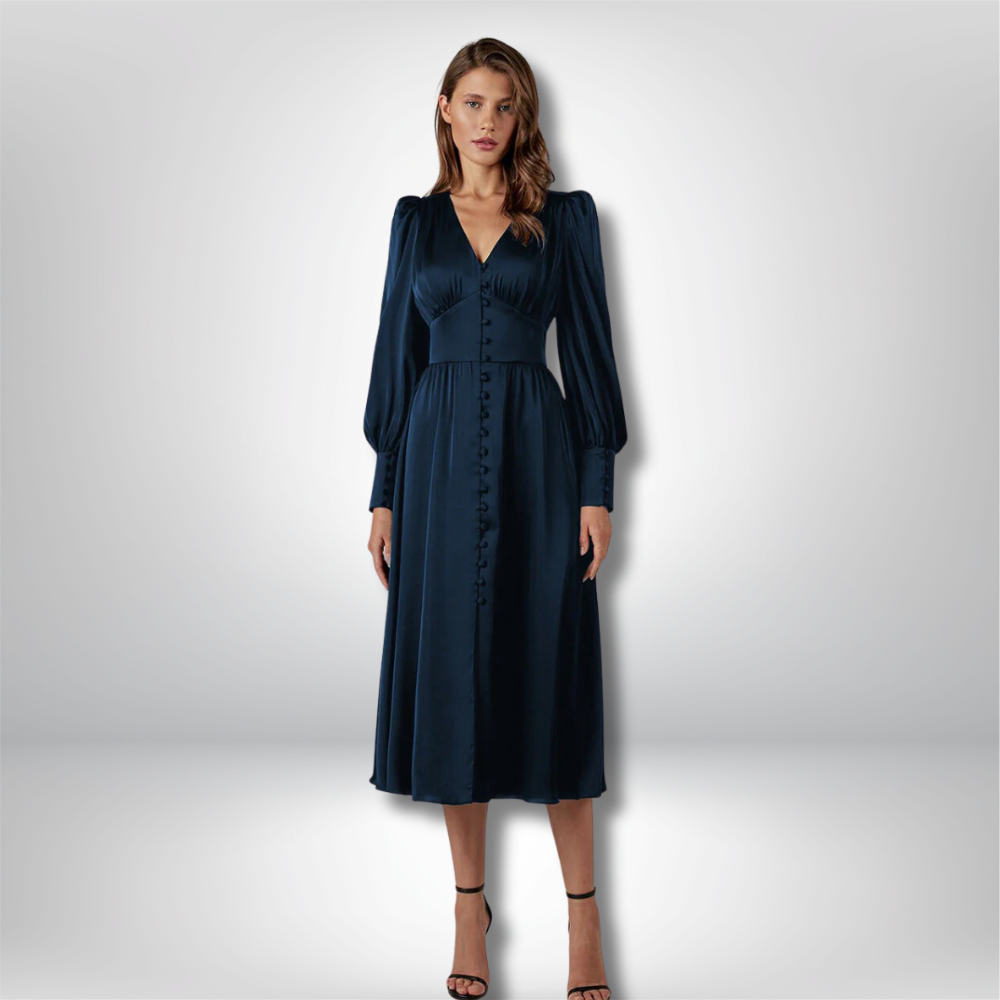 Mila - Stunning Satin Dress for a Touch of Elegance