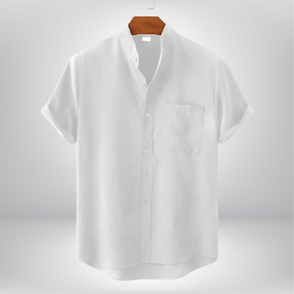 Chase - Stylish Short-Sleeve Linen Shirt for Effortless Casual Chic