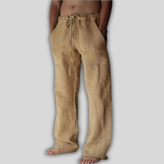Adrian - Stylish Linen Leisure Trousers for Men in Solid Colors