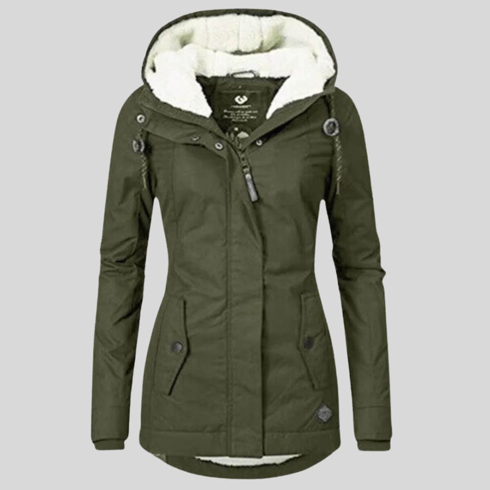 Chic Olive Women's Padded Jacket - Perfect Blend of Style and Comfort