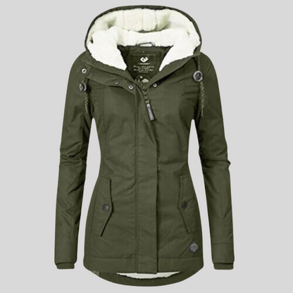 Chic Olive Women's Padded Jacket - Perfect Blend of Style and Comfort