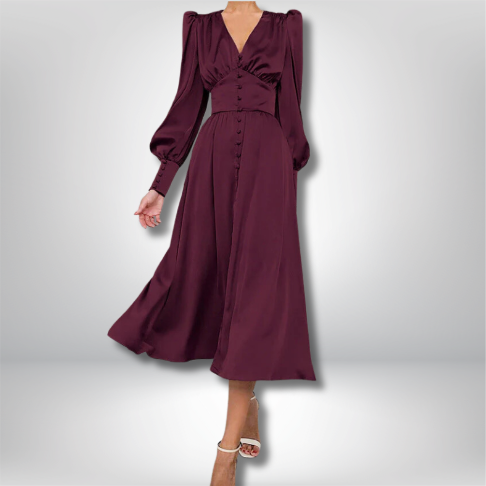 Mila - Stunning Satin Dress for a Touch of Elegance