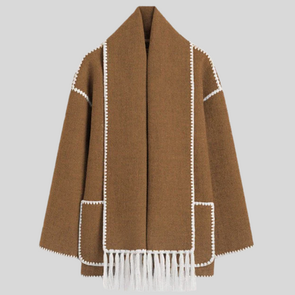 Zahil - Luxuriously Cozy Wool Mantle Jacket for Women