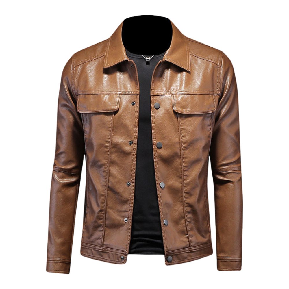 Giles - Stylish Leather Biker Jacket for the Bold and Adventurous