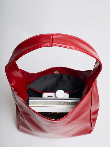 Chic Everyday BB Tote - Stylish Faux Leather Design with Ample Space for Ladies