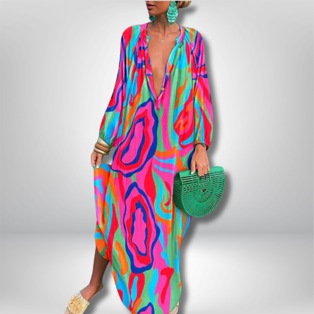 Fenna - Chic Bohemian Dress with Effortless Elegance