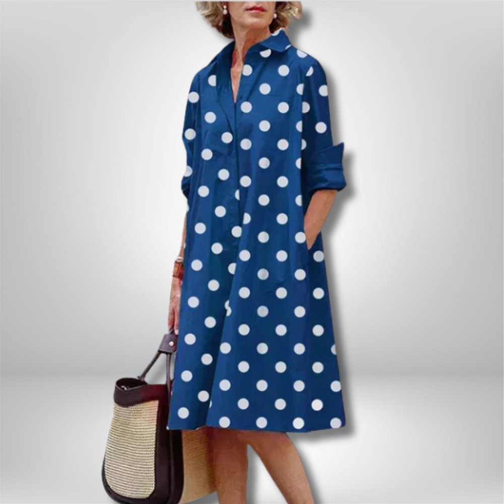 Anouk - Exquisite Cotton Dress for Timeless Elegance