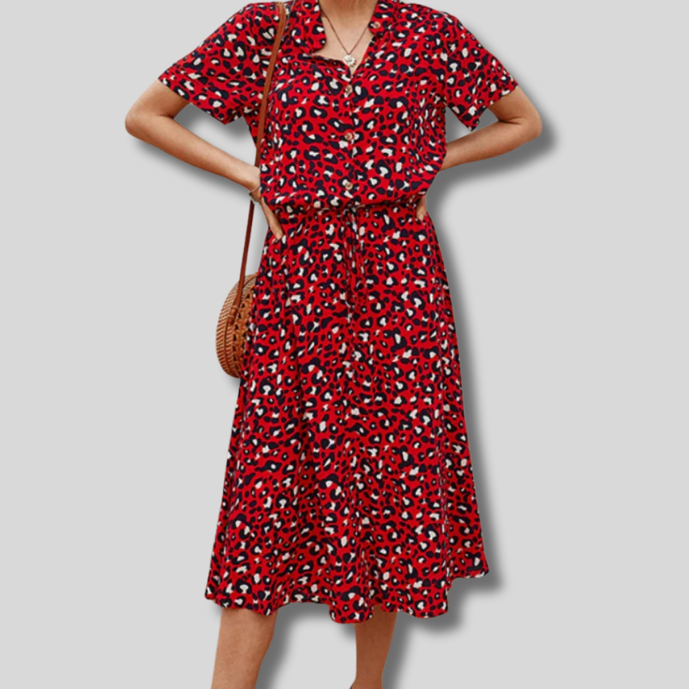 Emily - Effortlessly Chic Bohemian Midi Dress for Summer