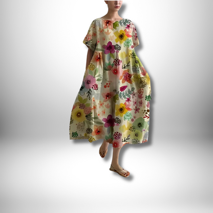 Chic Violet Floral Dress for Ultimate Comfort