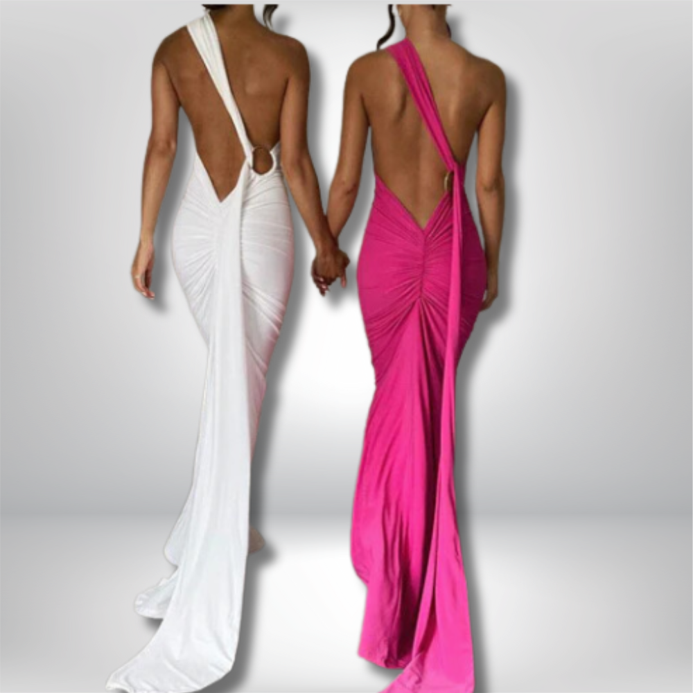 Kamaria - Exquisite Open Back Dress for a Dazzling Look