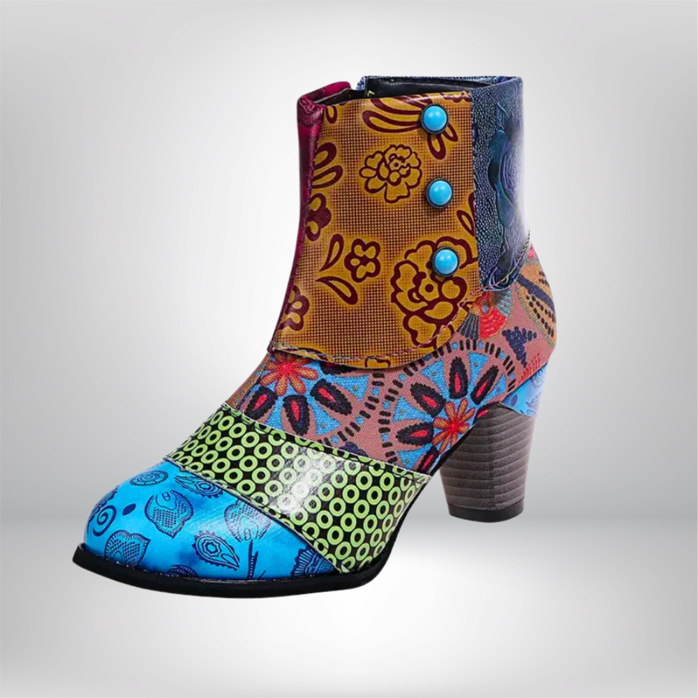 Charlee - Stunningly Painted Ankle Boots