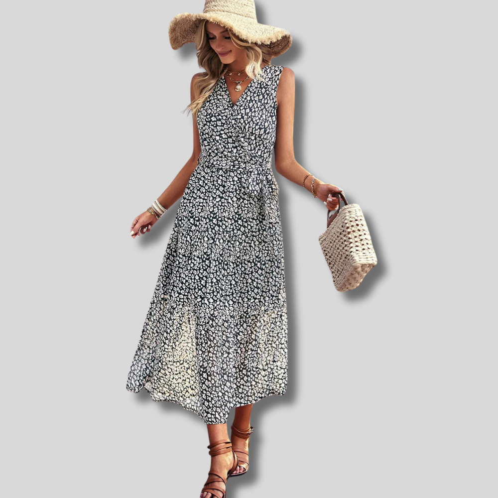 Enchanting Carly - Elegant Floral Maxi Dress