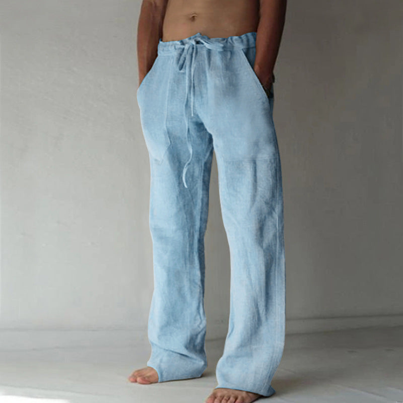 Adrian - Stylish Linen Leisure Trousers for Men in Solid Colors