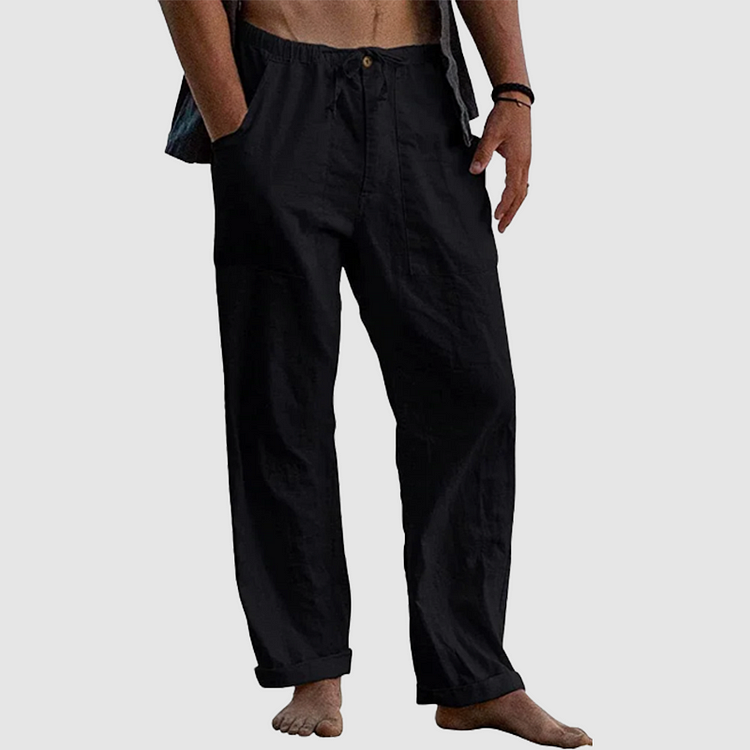 Men's Relaxed Fit Linen Beach Trousers by Adam - Perfect for Summer Adventures!