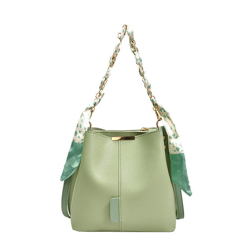 Isolde - Exquisite Green Bucket Bag Featuring Lavish Accents