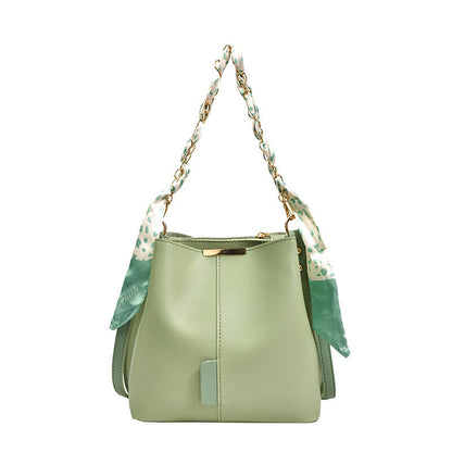Isolde - Exquisite Green Bucket Bag Featuring Lavish Accents